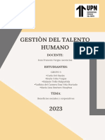 BENEFICIOS SOCIALES Y CORPORATIVOS - Gestion Del Talento Humano
