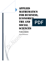 Applied Mathematics For Business Economics and Social Sciences (Chapter 4)