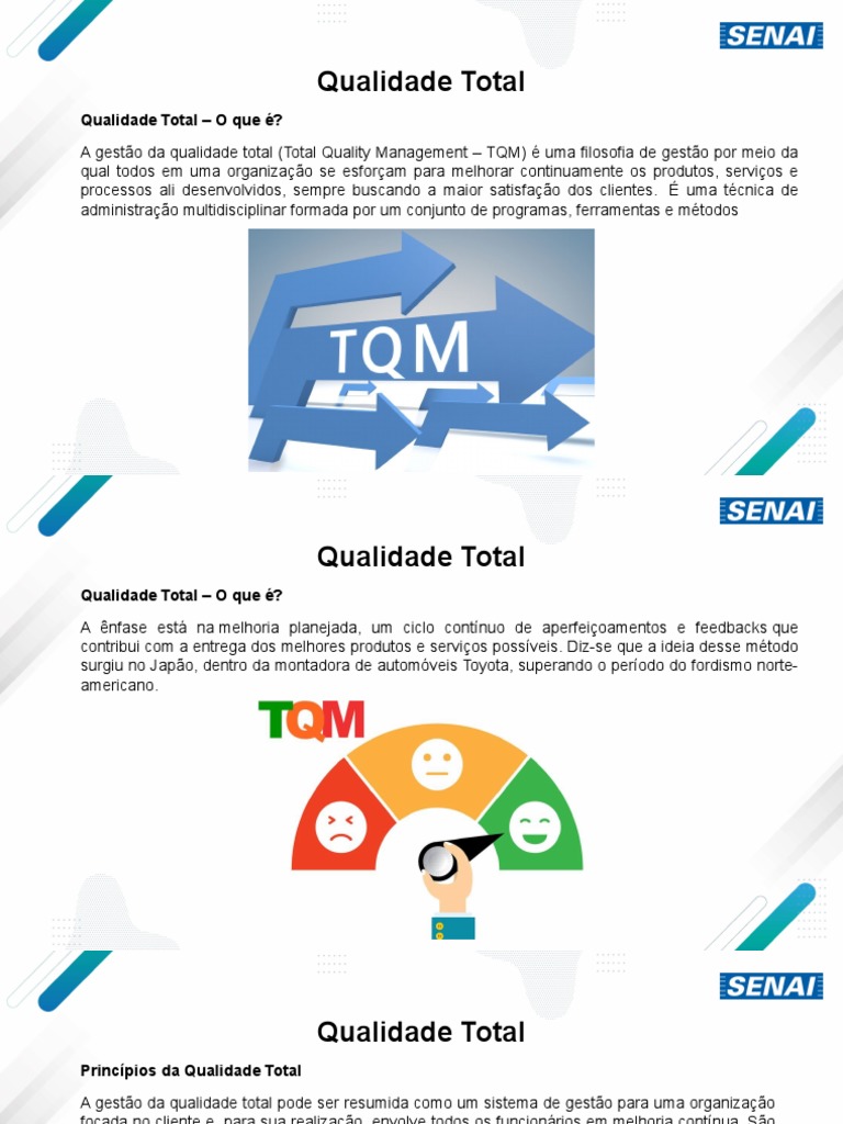 Gestão da Qualidade Total: Conceitos e Práticas | PDF | Qualidade ...