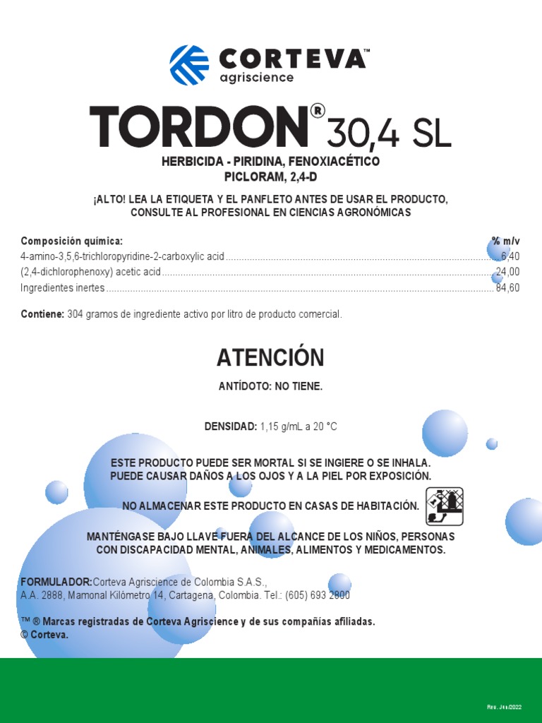Tordon 30,4 SL - Cam CR CTV - Etiqueta Web - Jun 16 2022 | PDF | Herbicida