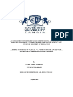 An Assessment of Effectiveness of Budgeting and Budgetary Control System in A Government Based Institution