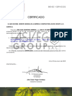 Certificado Asveg Group - Elias Quintana