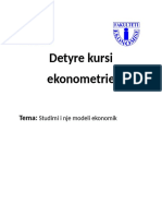 Detyre Kursi Ekonometrie: Tema