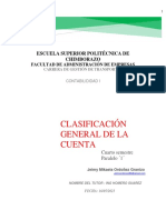 Clasificacion General de La Cuenta Jeimy Ordoñez
