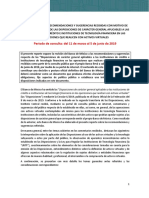 Periodo de Consulta: Del 11 de Marzo Al 5 de Junio de 2019