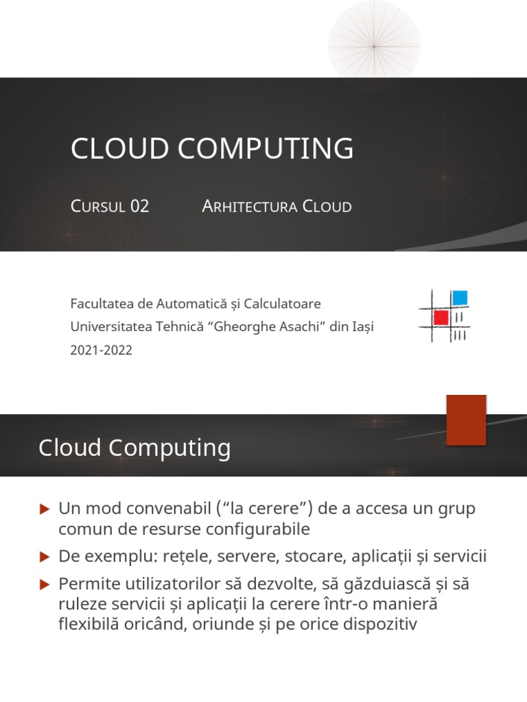 Cloud Computing - Curs 2 | PDF