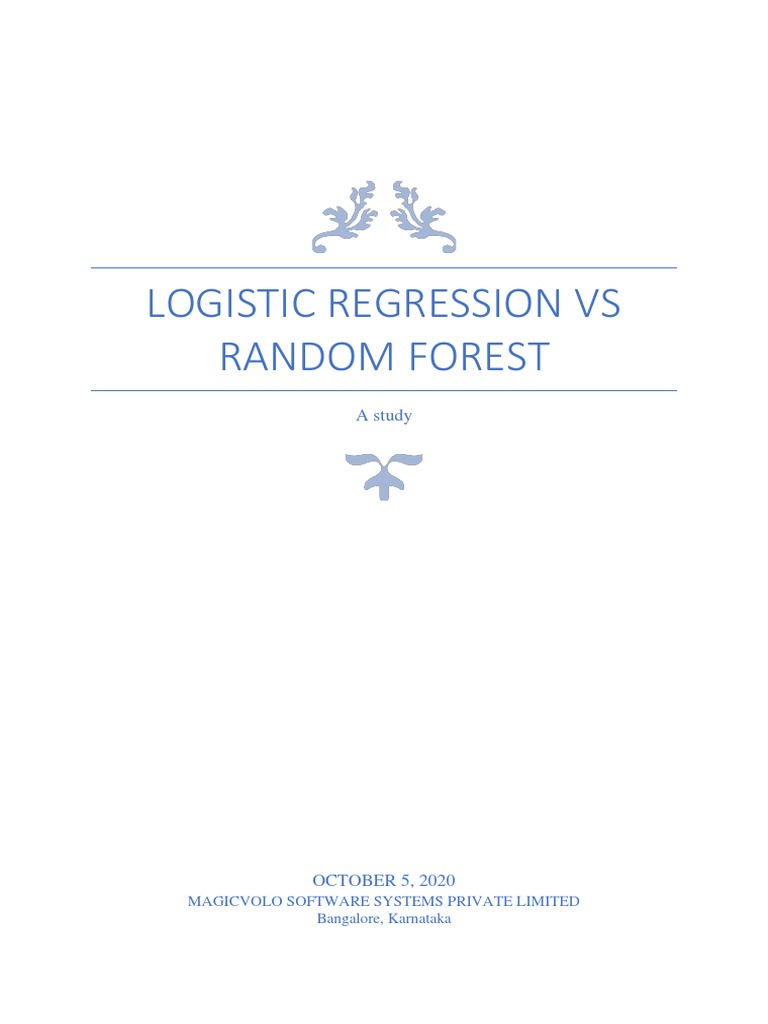 LOGISTIC REGRESSION VS RANDOM FOREST CLASSIFICATION visual data 3