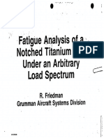 Grumman - Fatigue Analysis of Notched Titanium Parts