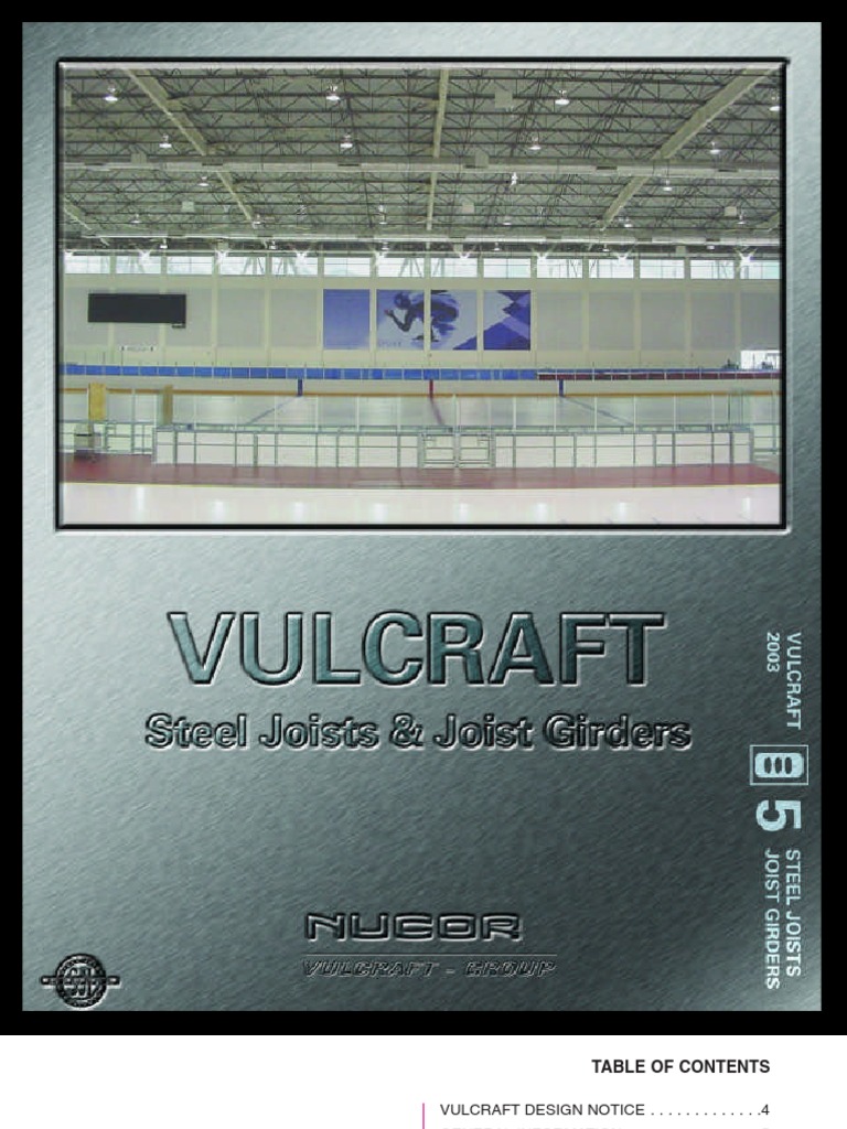 Vulcraft Bar Joist Catalog Truss Strength Of Materials