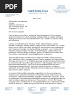 Letter To Secretary Raimondo Regarding ITA's Promotion of Surveillance Technology