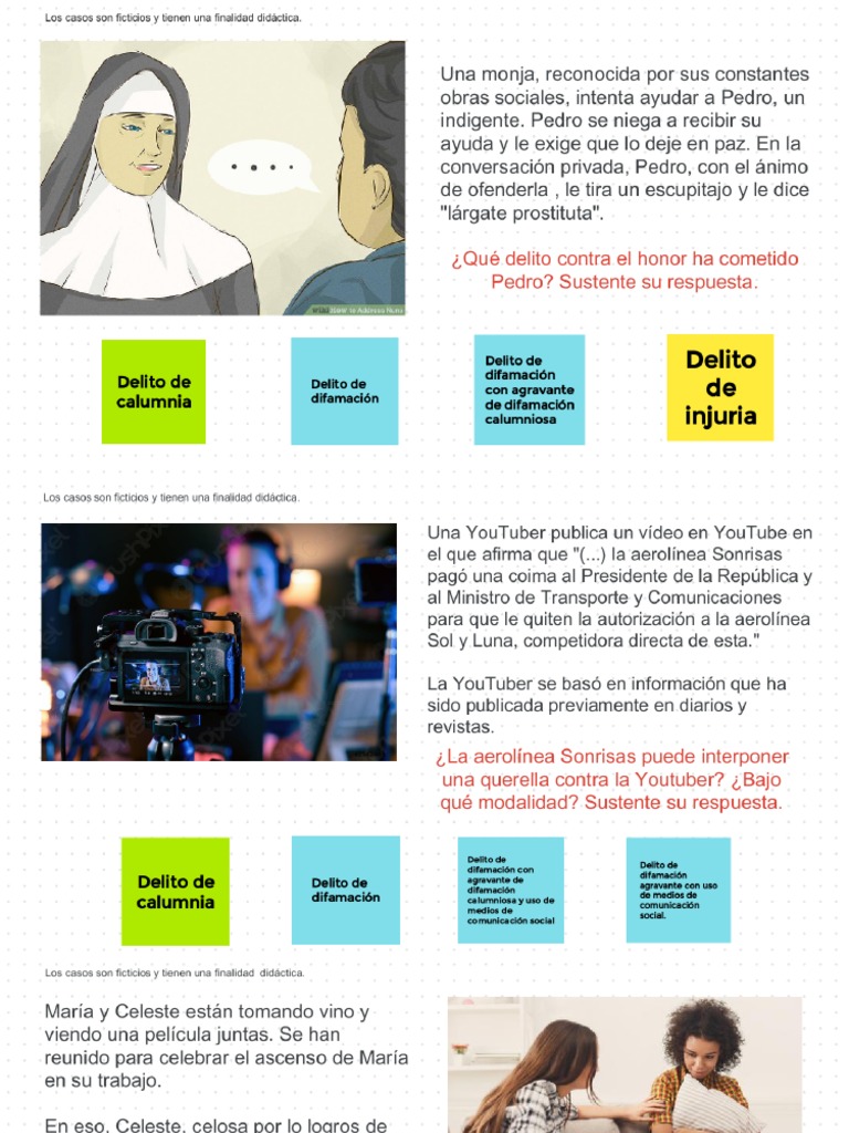 SEM 6 - Casos - Derecho Al Honor y Buena Reputación | PDF