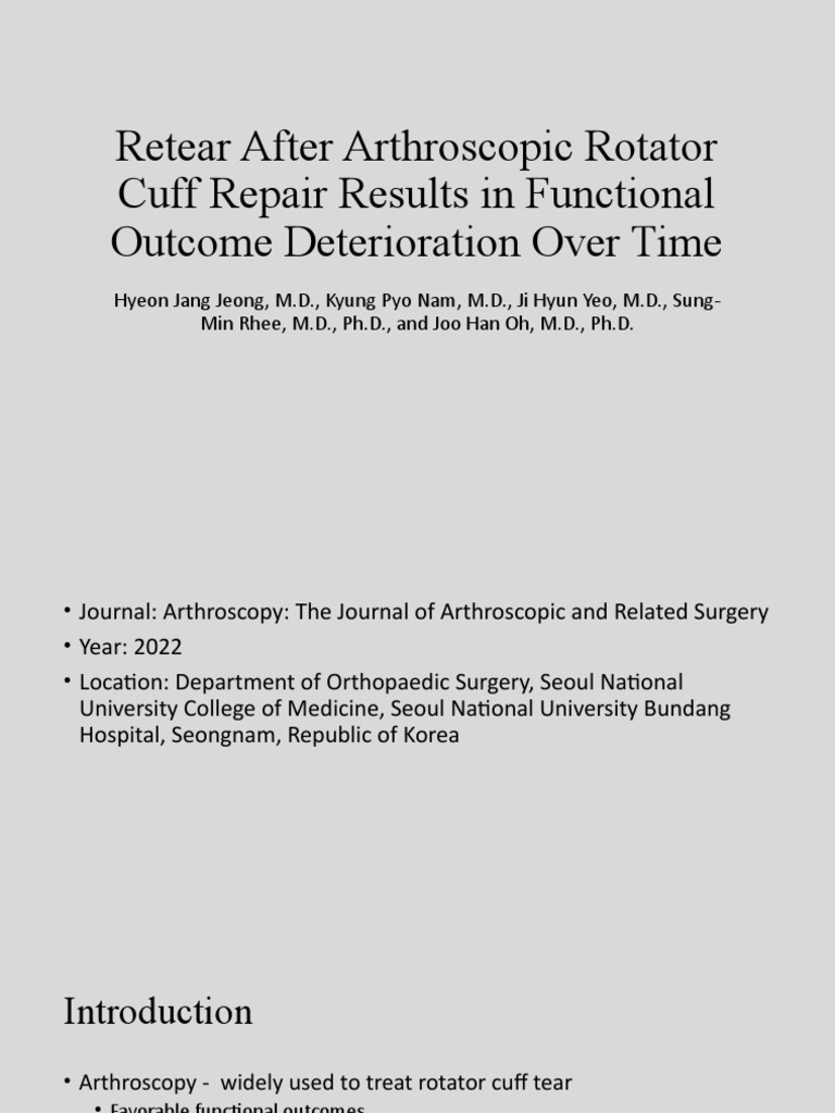 27.08 Arthroscopic Rotator Cuff Repair PDF Surgical Specialties Causes Of Death