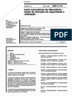 3119-1989 - Vidraria Volumétrica de Laboratório - Métodos de Aferição Da Capacidade de Utilização