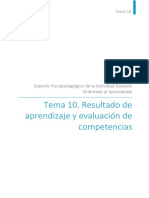 Tema 10. Resultado de Aprendizaje y Evaluación de Competencias