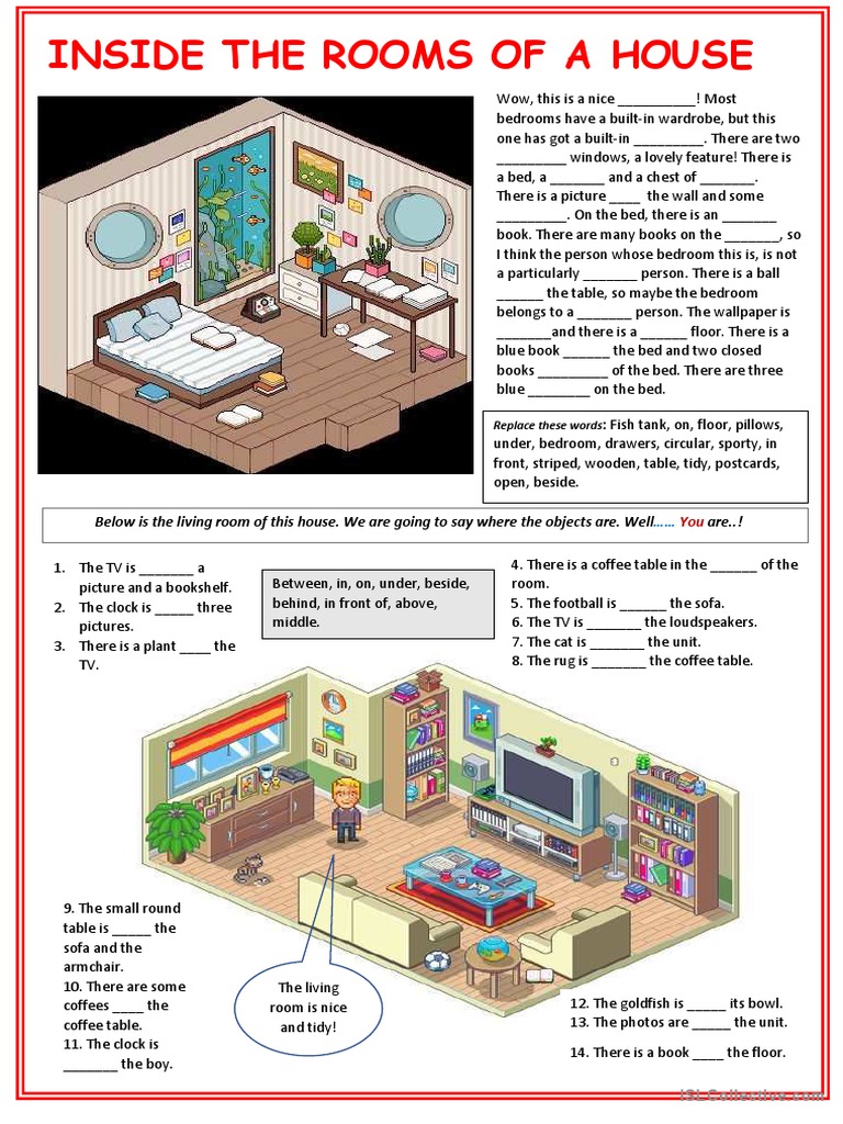 Inside The Rooms of A House | PDF | Bathroom | Refrigerator