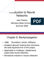 Introduction To Neural Networks: John Paxton Montana State University Summer 2003