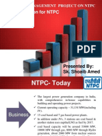 Beta Calculation For NTPC: Financial Management Project On NTPC