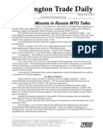 Washington Trade Daily: Pressure Mounts in Russia WTO Talks