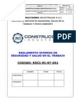 10.RDCI-RI-ST-01 - Reglamento de Seguridad y Salud en El Trabajo