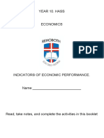 Yr.10 Econs - Wk1 - WK 2 (Homework) - Indicators of Economic Performance WorkBook