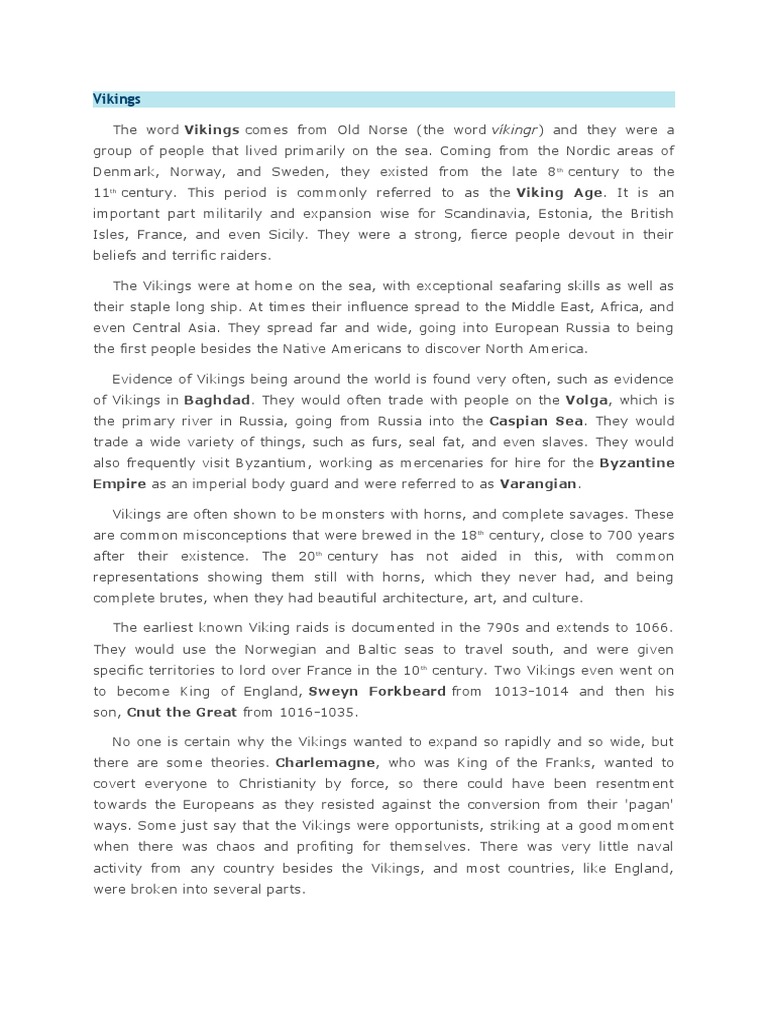 Viking Age: Expansion and Influence | PDF | Vikings | Viking Age