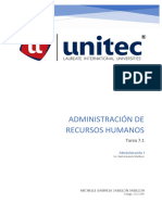 Administracion 1 - Tarea 7.1 Administración de Recursos Humanos