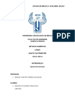 Octava Tarea de Método de Ajuste de Funciones Entregable 8