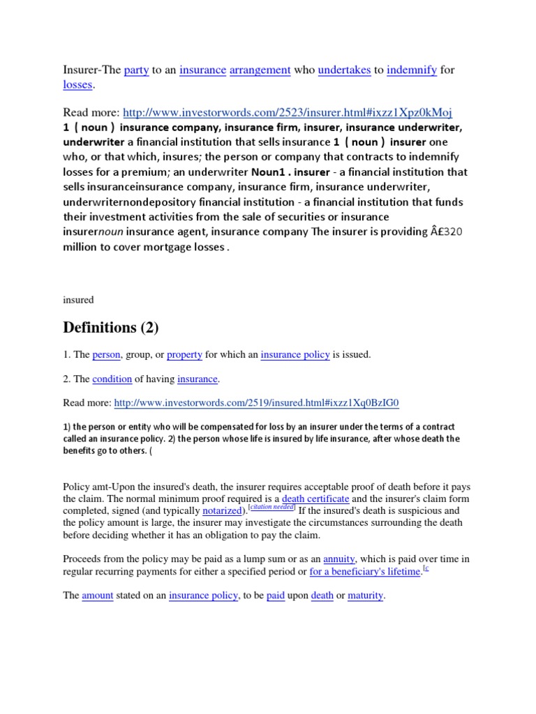 Insu | PDF | Insurance | Life Insurance