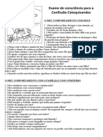 Exame de Consciência para A Confissão para Catequizandos