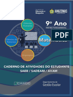 Estudante - Caderno de Atividades - Matemática - 9º Ano