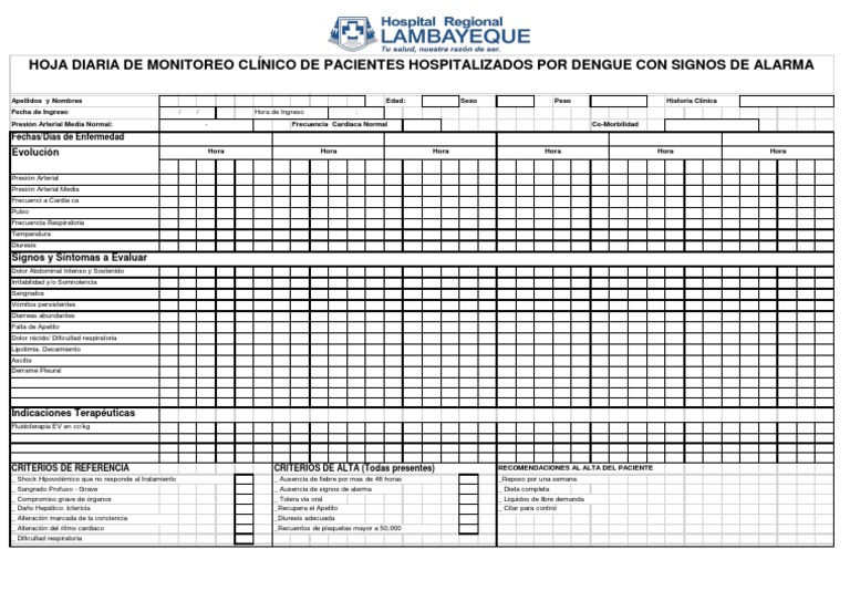 Monitoreo Clínico de Dengue con Alarma | PDF