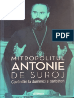 Mitropolitul Antonie de Suroj, Cuvântări La Duminici Și Sărbători, Ed. Doxologia, Iași, 2020, Pp. 32-34.