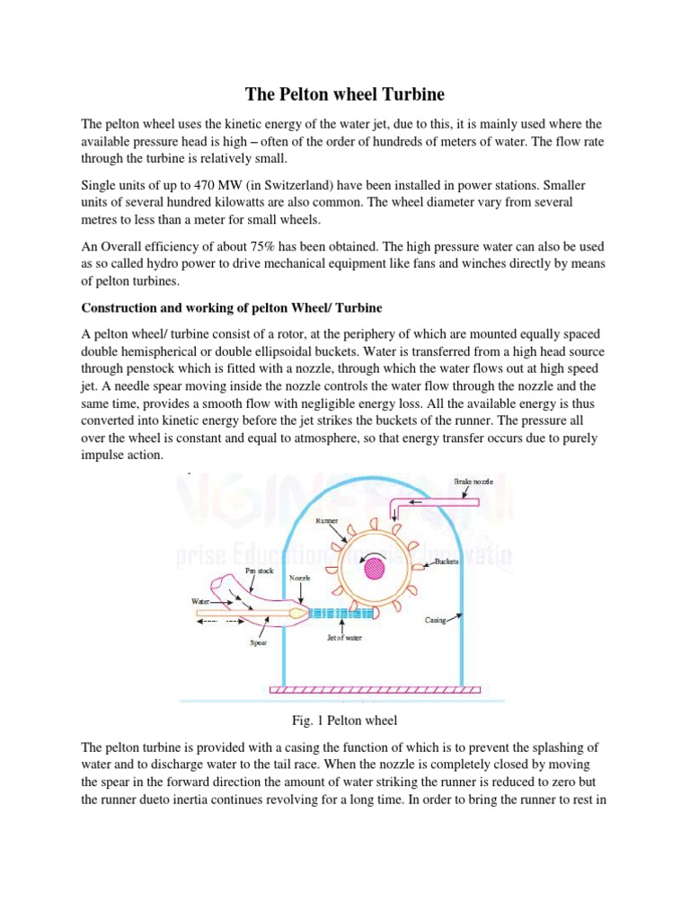 PELTON Turbine | PDF | Turbine | Jet Engine