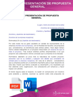 Carta de Presentacion de Propuesta General