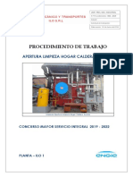 Procedimiento de Trabajo - Apertura Limpieza Hogar Caldero Auxiliar