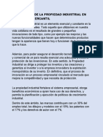 IMPORTANCIA DE LA PROPIEDAD INDUSTRIAL EN LA EMPRESA MERCANTIL Sarahi Ramirez