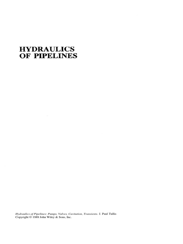 Hydraulics of Pipeline 1680127015 PDF