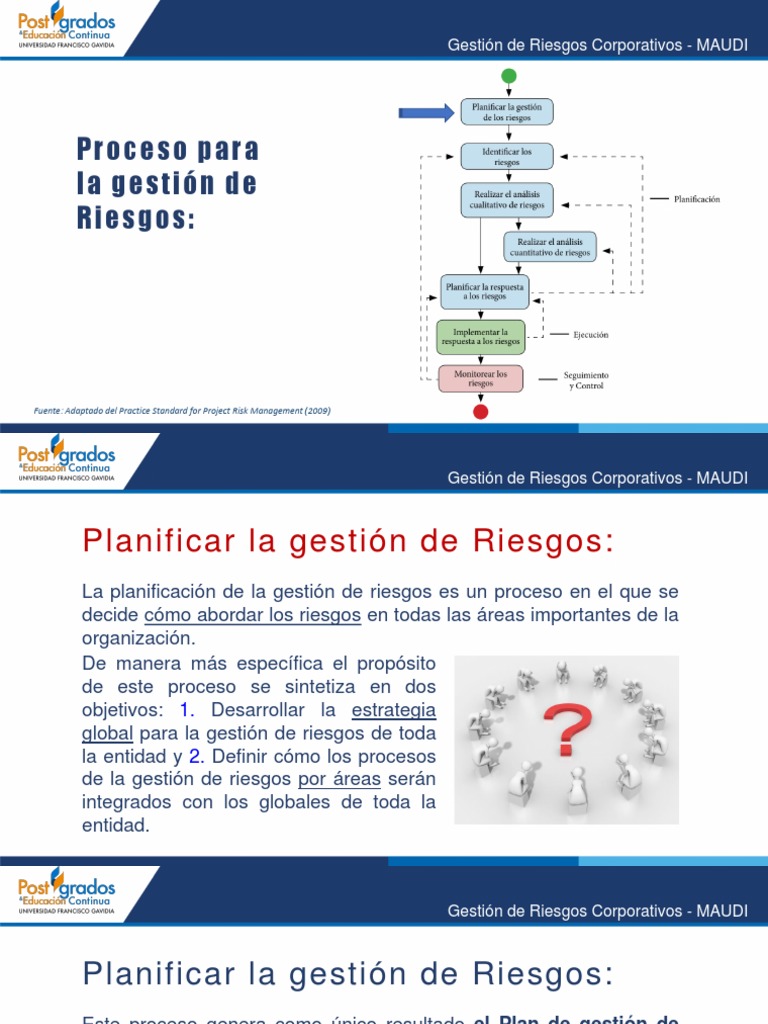 Planificación de Gestión de Riesgos Empresariales | PDF | Riesgo ...