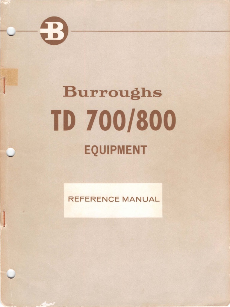 TD700 TD800 Reference Manual 197307 | PDF | Computer Keyboard | Vacuum Tube