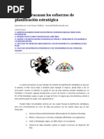 Por qué fracasan los esfuerzos de planificación estratégica