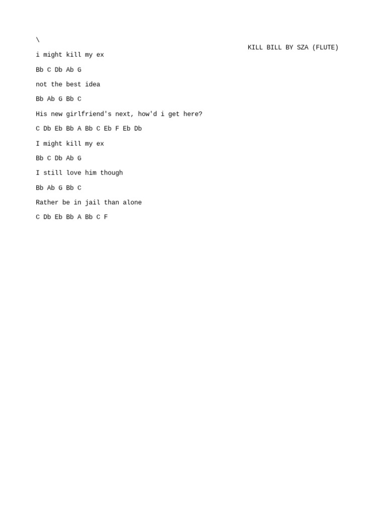 Kill Bill Flute PDF