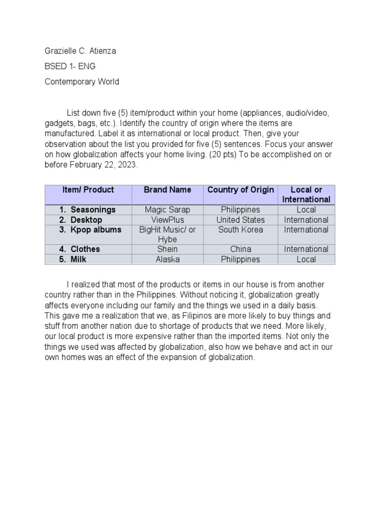 Contemporary World | PDF