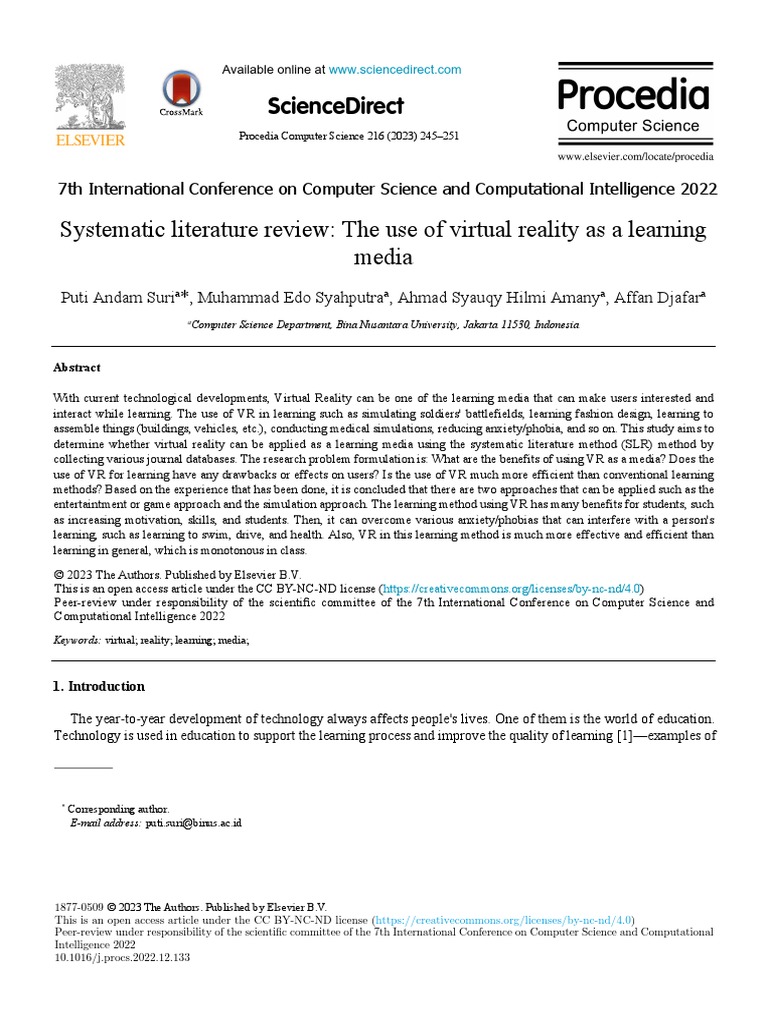 VR in Education: Benefits & Challenges | PDF | Virtual Reality | Simulation