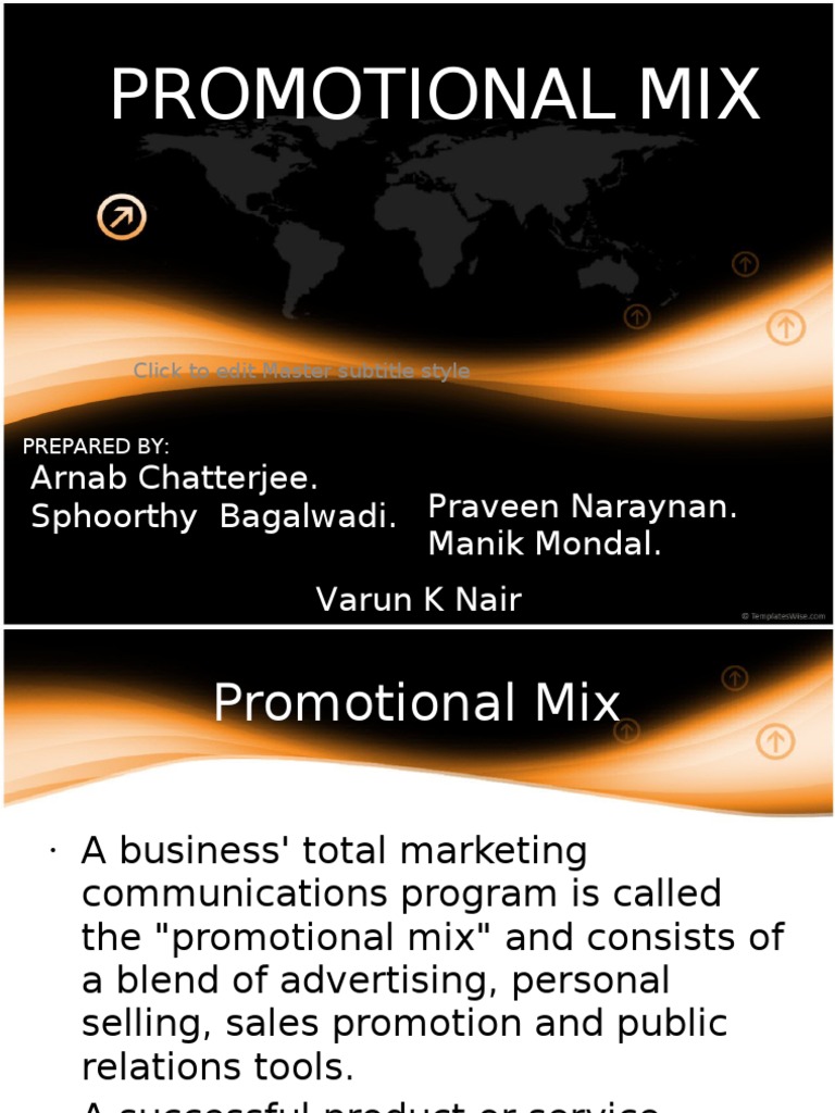 Promotional Mix Presentation Imc Final Direct Marketing Sales