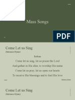 Mass Songs-Grad 2023