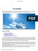 Environmental Psychologist