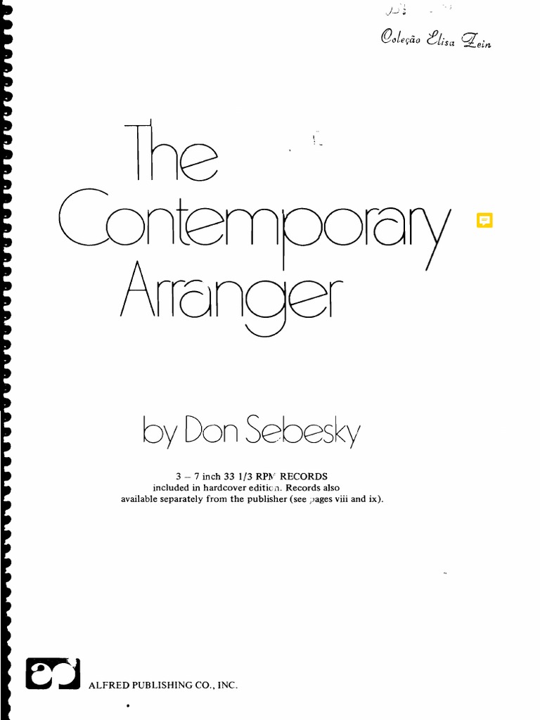 BOOK) Don Sebesky The Contemporary Arranger | PDF