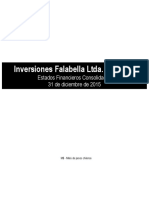 Inversiones Falabella Ltda. y Filiales: Estados Financieros Consolidados 31 de Diciembre de 2015