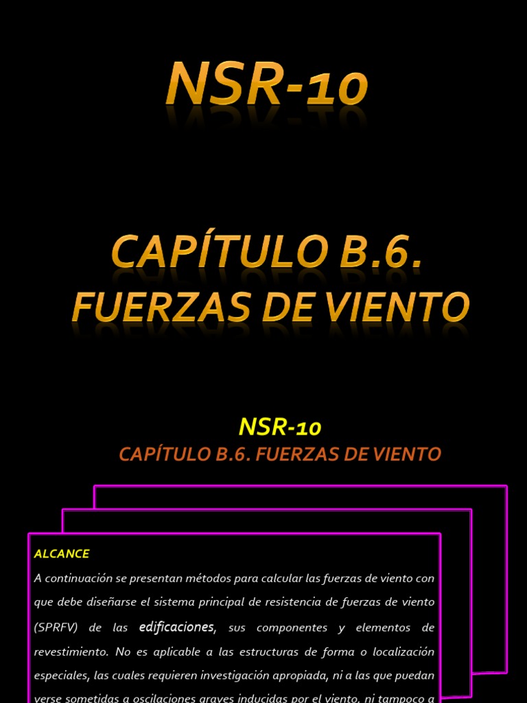 Presentacion Titulo B-6 NSR - 10 | PDF | Barlovento y sotavento | Herida