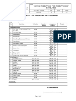 603-F-020 15 Rev.0 Form For Visual Inspection of Fire Prevention & Safety 